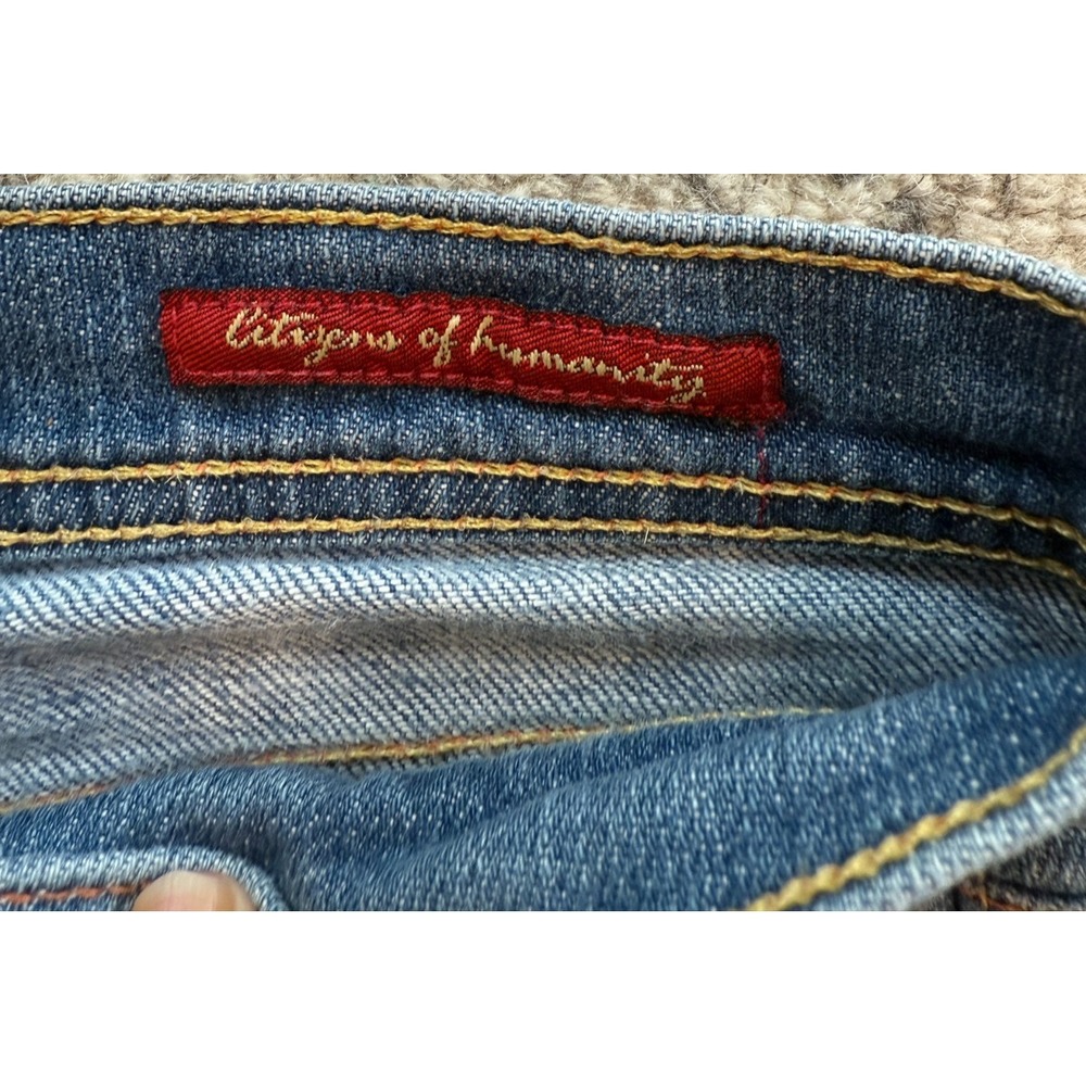 Y2K Citizens of Humanity Blue Ingrid Low Waist Flair Stretch Jeans USA Retro 26 - Picture 3 of 9